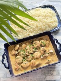 #168 - Chicken meatballs in cream sauce